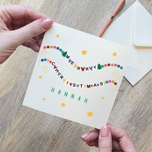 Swiftie Friendship Bracelet Merry Christmas Card
