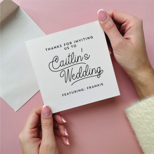 Thanks For Inviting Us To Bride`s Wedding Card